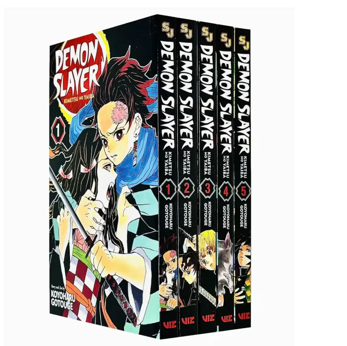 Demon Slayer: Kimetsu no Yaiba Vol-1-5 Books Collection set - (PB) - ISBN: 9789123860449