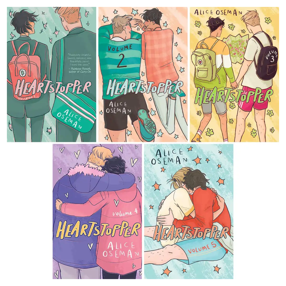 Heartstopper Set (Volume 1 to 5), Series of 5 Books - Paperback – ISBN: 9781637991848