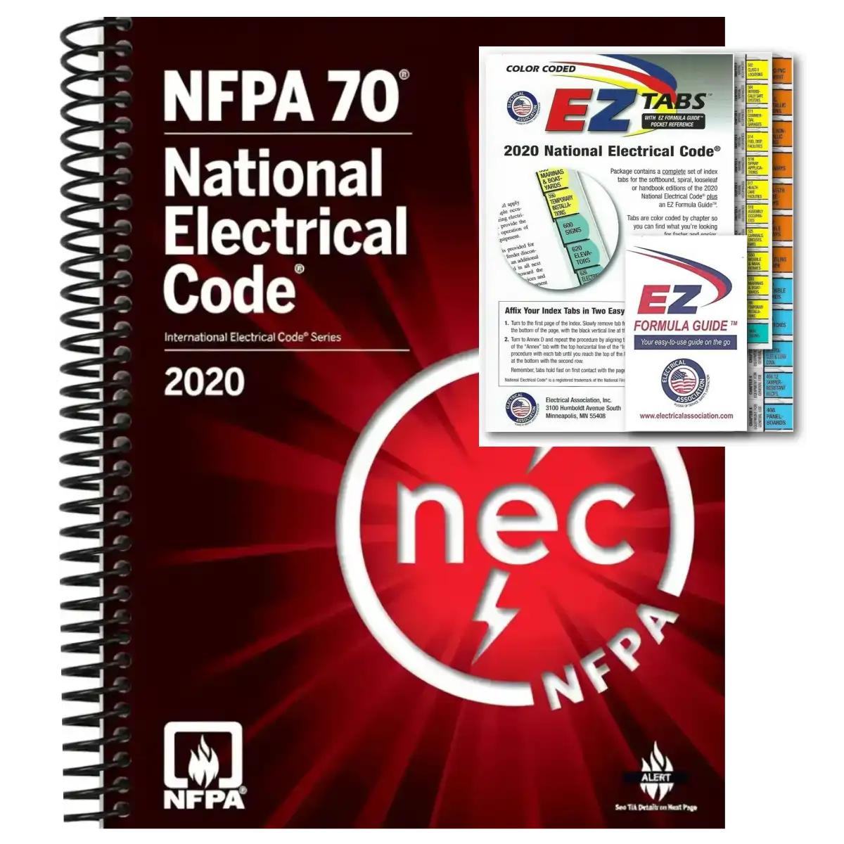 NFPA 70 National Electrical Code 2020 Spiral Bound + EZ Tabs – Official Combo