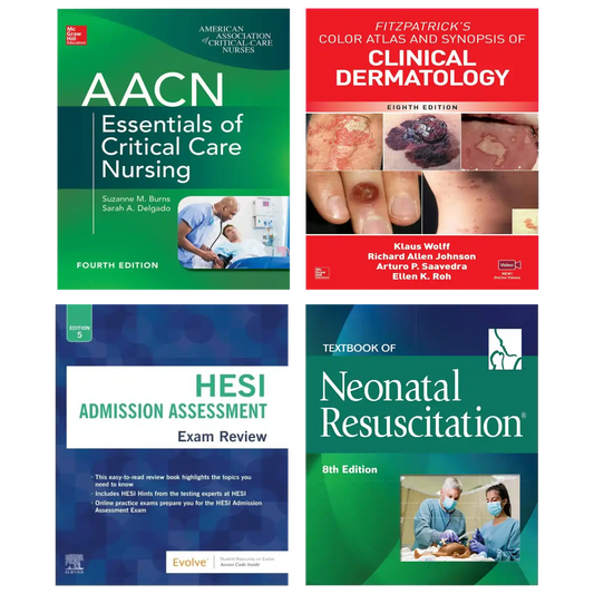 Nursing Clinical Bundle – AACN Critical Care + Fitzpatrick Dermatology + HESI Admission Assessment + Neonatal Resuscitation