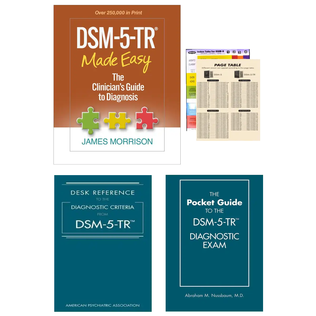 DSM-5-TR Clinician Toolkit – Clinician's Guide Made Easy + Desk Reference + Pocket Exam Guide + Page Table Mapping Insert