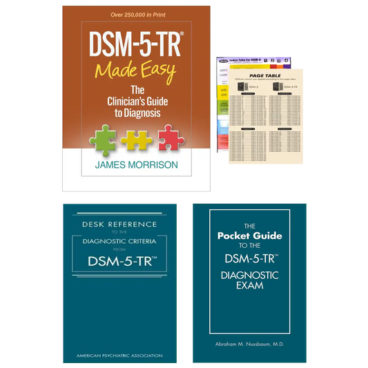 DSM-5-TR Clinician Toolkit – Clinician's Guide Made Easy + Desk Reference + Pocket Exam Guide + Page Table Mapping Insert