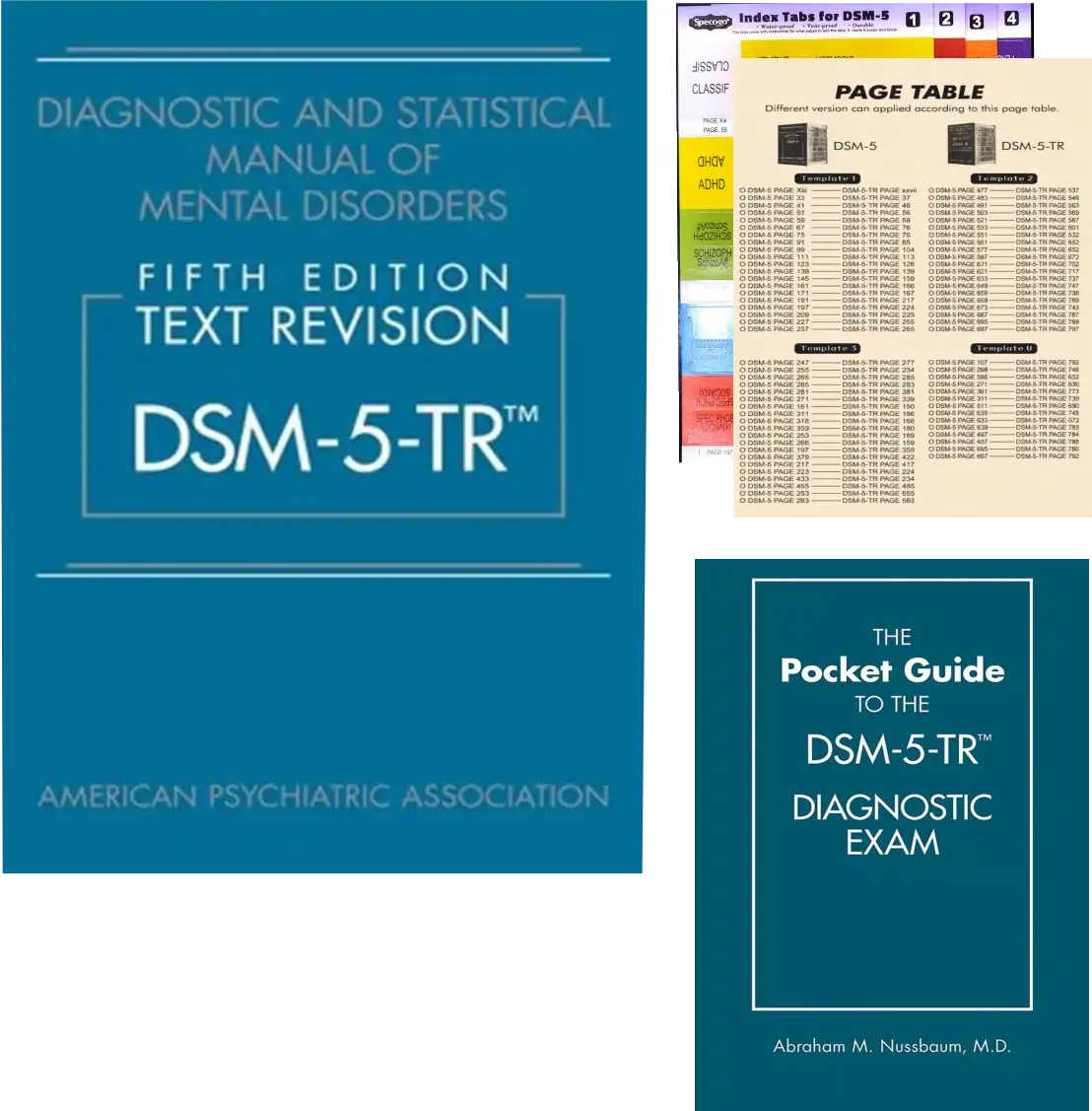 DSM-5-TR 5th Edition Set – Diagnostic and Statistical Manual of Mental Disorders + Pocket Guide + Page Table Mapping Insert - Paperback