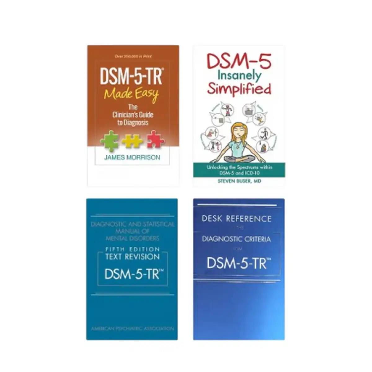 DSM-5-TR Set – Simplified Reference + Made Easy + Desk Reference + DSM-5-TR Text Revision - (PB)