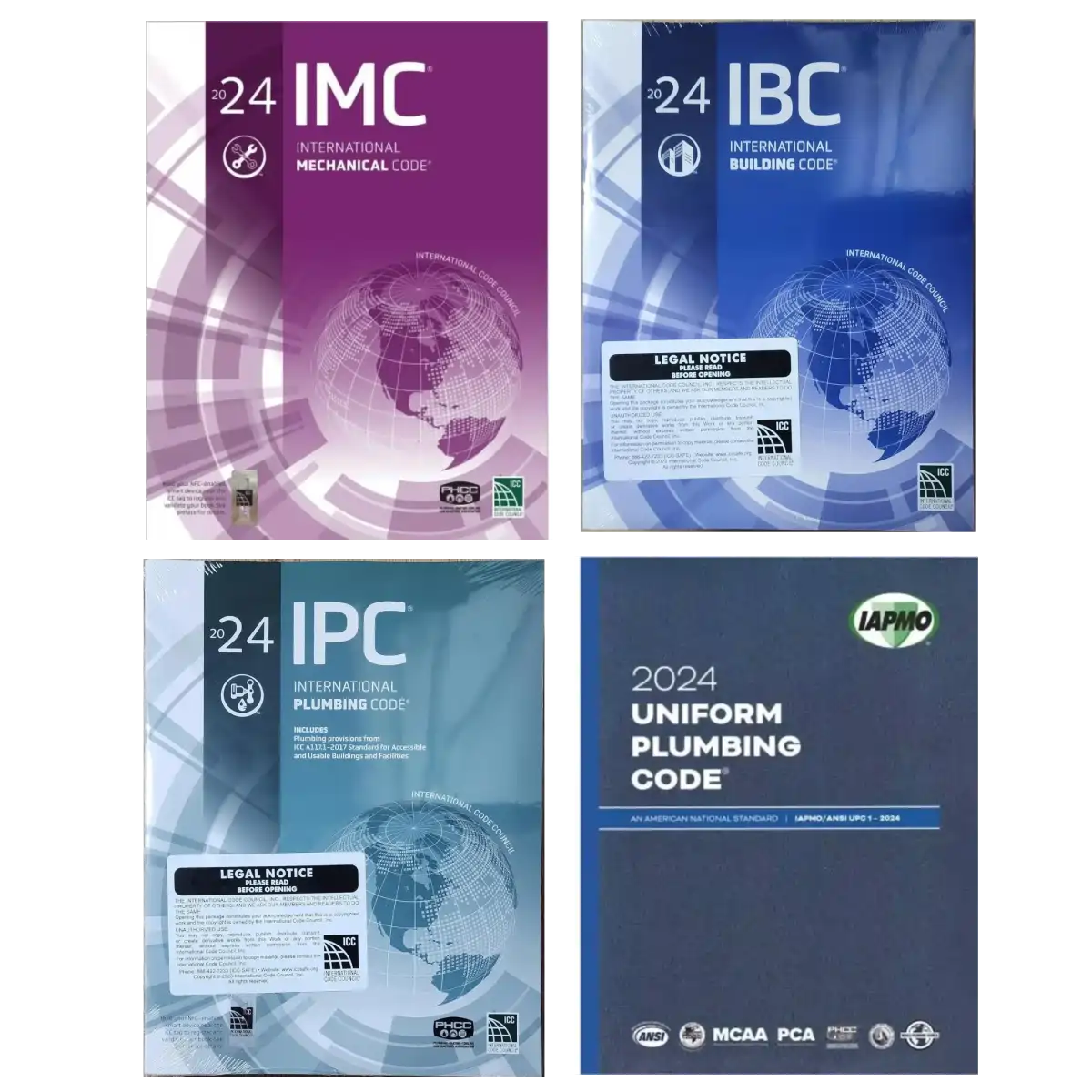 Complete 2024 Building & Fire Standards Bundle (IBC 2024 + IMC 2024 + IPC 2024 + UPC 2024) - (PB)