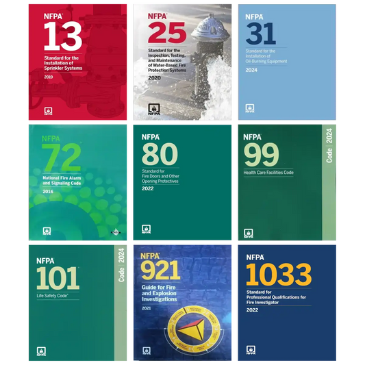 NFPA Comprehensive Bundle – Sprinkler, ITM, Oil-Burning, Alarm, Doors, Health Care, Life Safety, Fire Investigation & More