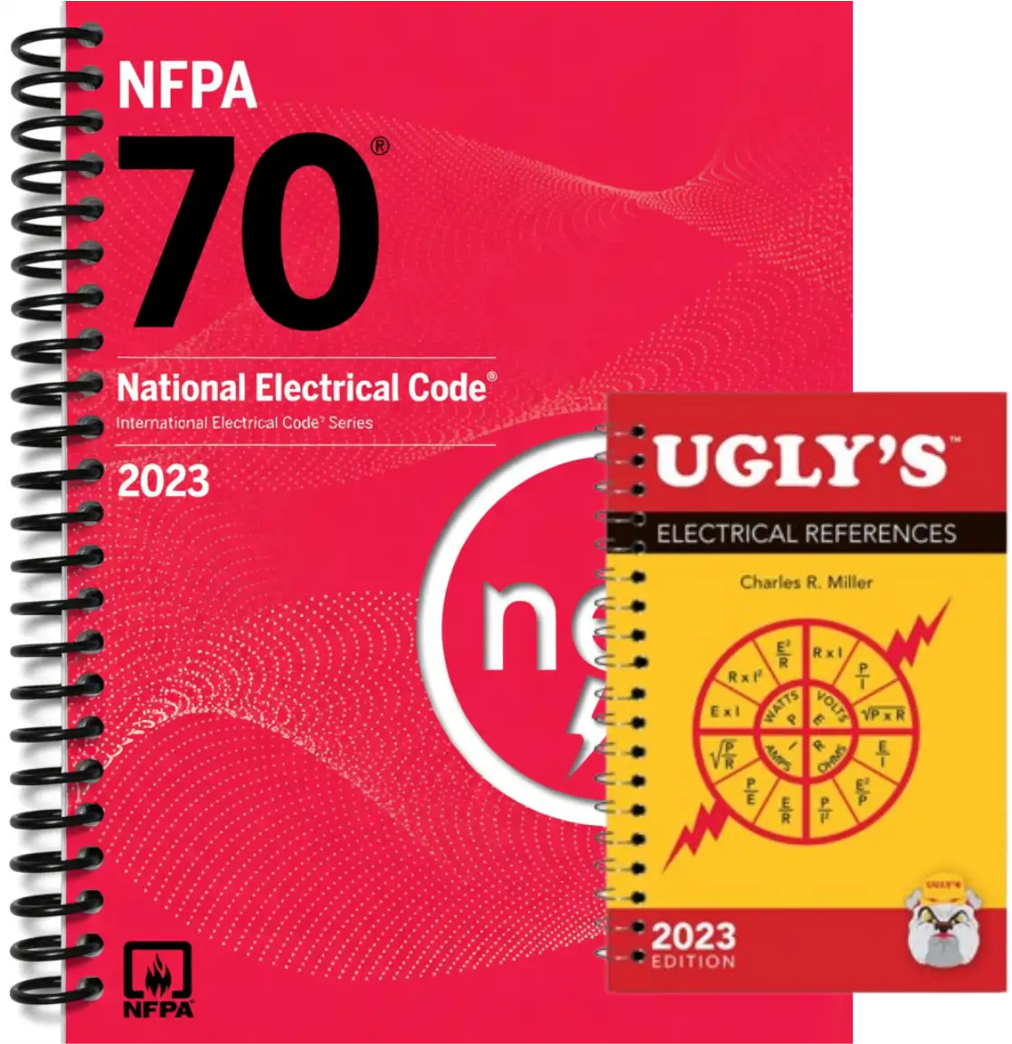 NFPA 70 National Electrical Code 2023 + Ugly’s Electrical References 2023 Edition – Official Spiral Bound Combo - ISBN: 9781455929375 + 9781284275919