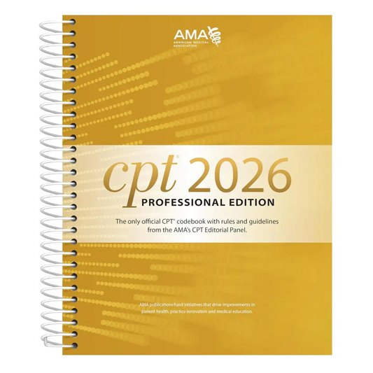 CPT Professional 2026 – American Medical Association Official Coding Manual - Spiral Binding - ISBN: 9781640163225