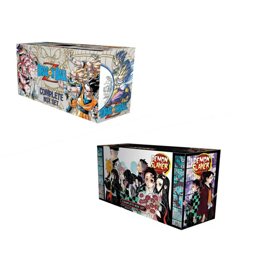 Combo of the Complete Box Set of Demon Slayer: Kimetsu no Yaiba and the Complete Box Set of Dragon Ball Z - (PB)