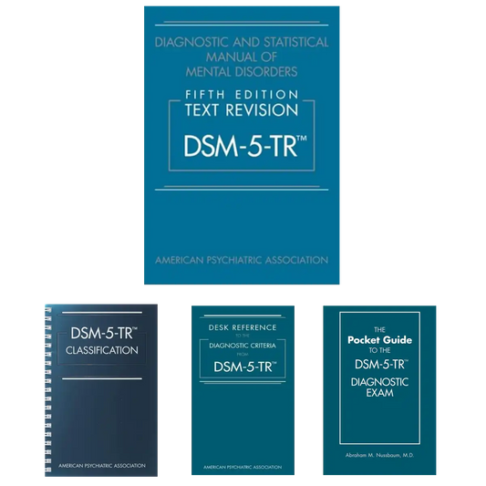 DSM-5-TR (5-Book Combo): Diagnostic and Statistical Manual of Mental Disorders + Desk Reference + Pocket Guide to Diagnostic Exam + Spiral-Bound Classification