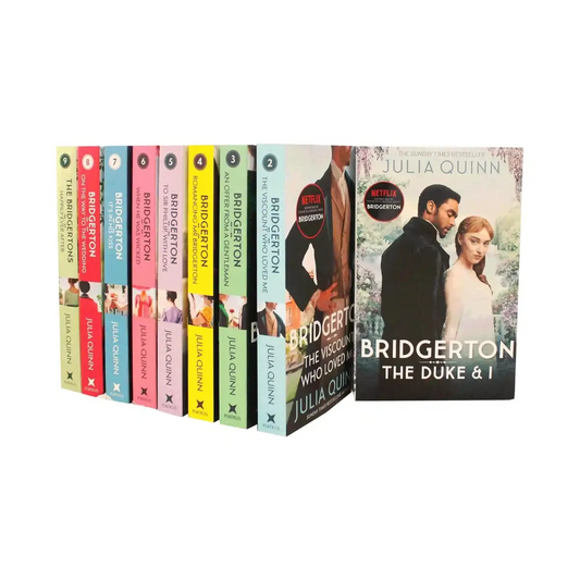 Bridgerton Family Book Series Complete Books 1 - 9 Collection Set by Julia Quinn (NETFLIX)
