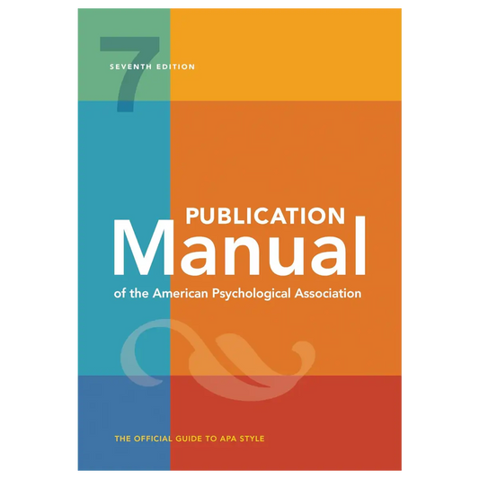 Publication Manual (OFFICIAL) 7th Ed. of the American Psychological Association - Hardcover - ISBN: 9781433832154