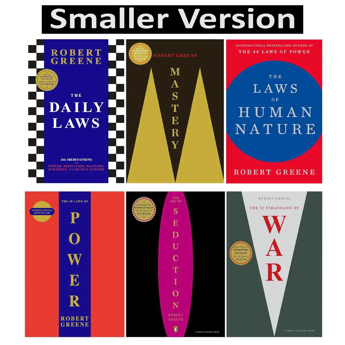 Robert Greene 6 Books Collection Set (The Daily Laws, The Concise Laws of Human Nature, 48 Laws Of Power, Art of Seduction, The Concise Mastery & 33 Strategies of War) - Paperback - ISBN: 9780453812474